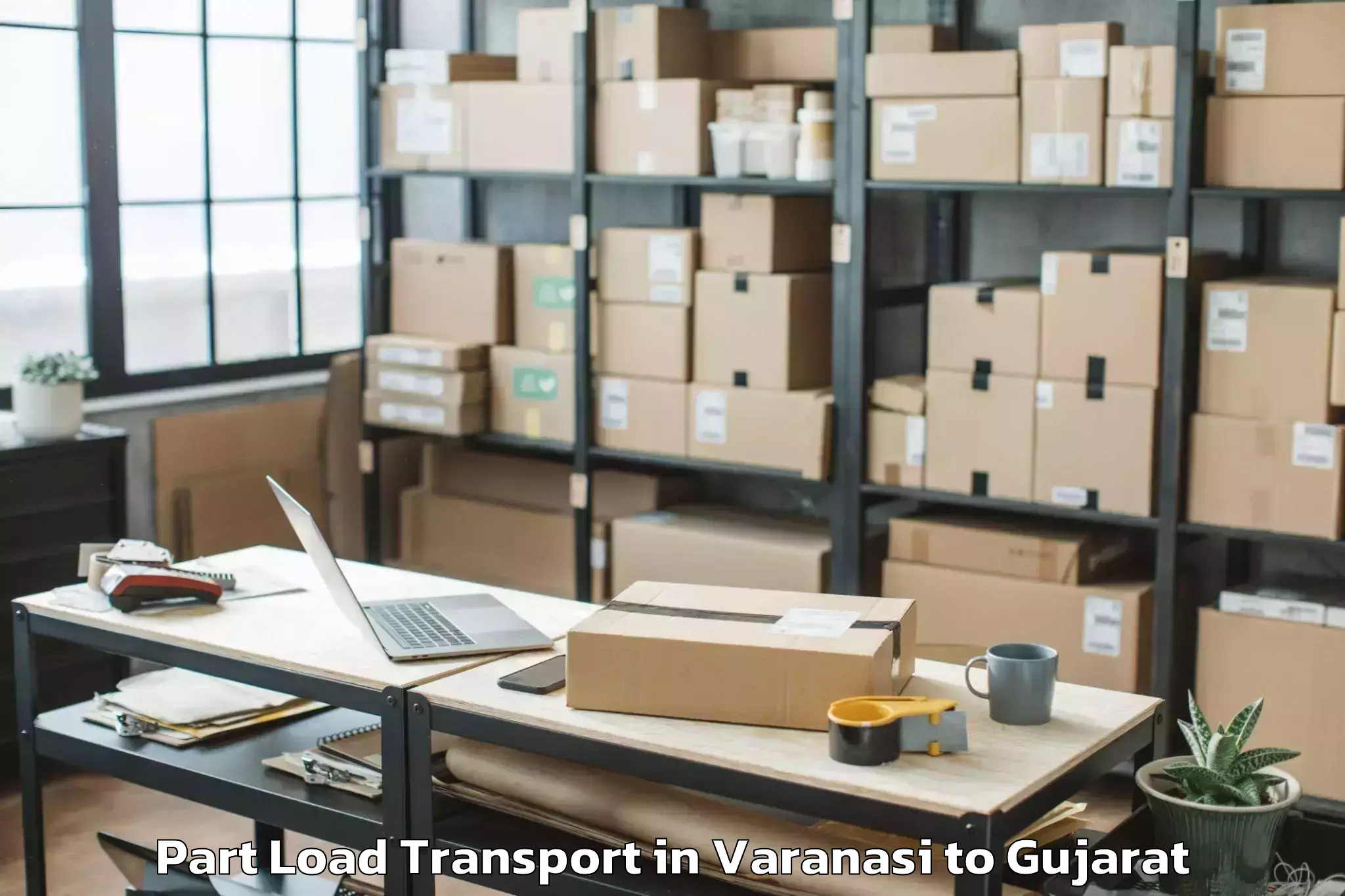 Trusted Varanasi to Amod Part Load Transport